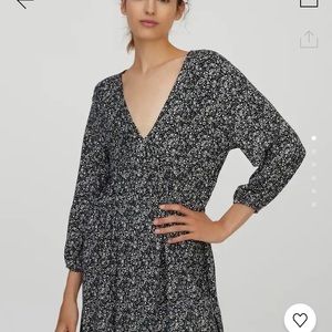 Pull and Bear flowing v neck mini dress